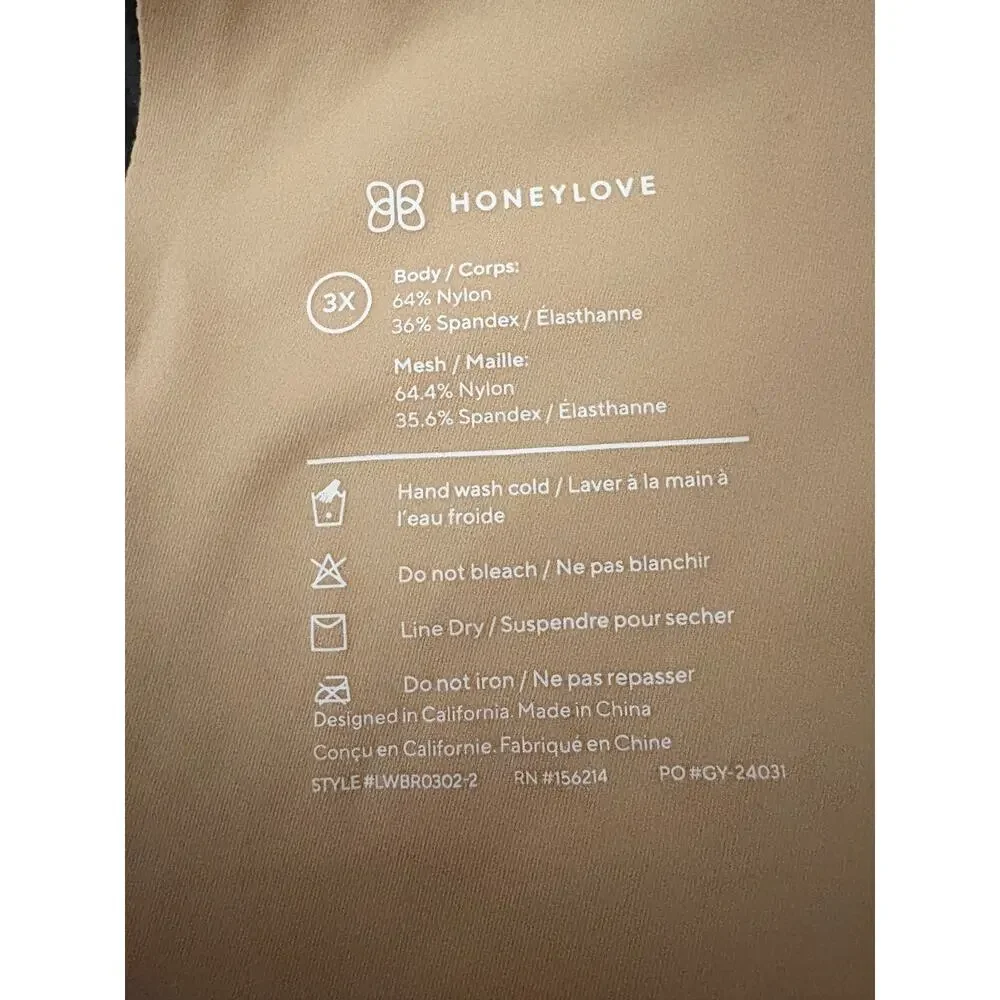 Honeylove Liftwear Crossover Wireless Bra — 3X 44C - 44D Sand / Nude Comfort